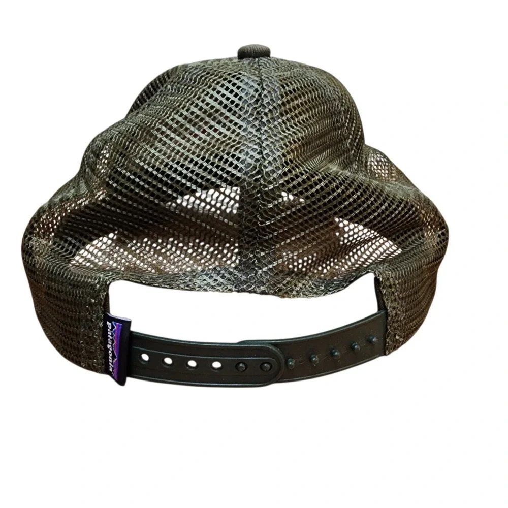Patagonia Fitz Roy Trout Trucker Hat Snapback Mesh Green Cap Adjustable